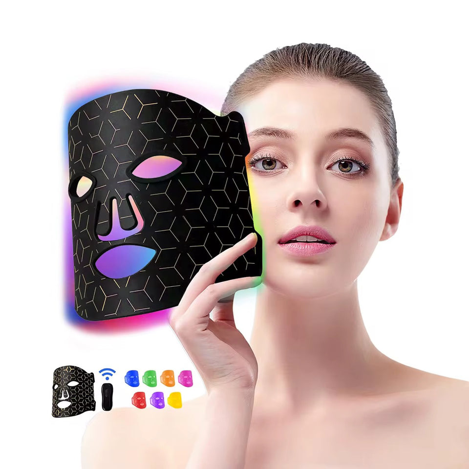 Máscara facial LED con terapia de luz roja